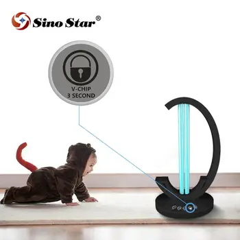 

Newest Design Indoor Sterilization Disinfection With Remote Control 38W UV Germicidal Table Lamp