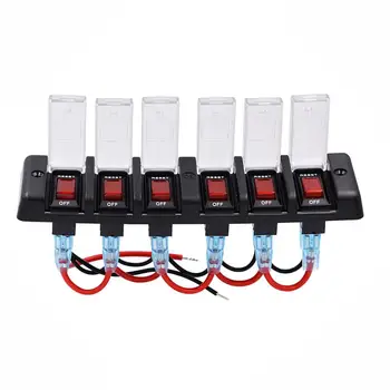 

New Car Rv Automobile And Motorcycle Modification Parts Power Off Switch 6-Bit Combination Circuit Breaker 16A