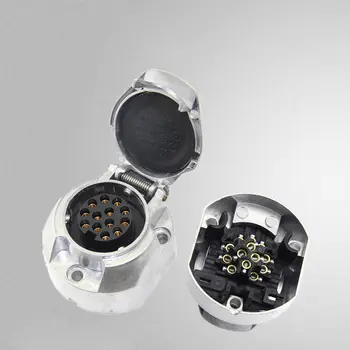 

Caravan Connectors Couplers 12V 13Pin Aluminum Trailer Sockets Boat Trailer Spare Parts DIY Replacement For Cars Ships