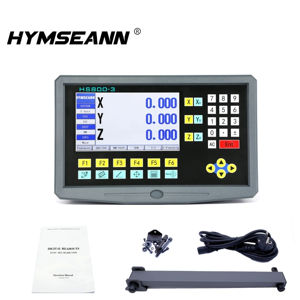HS800-3 многоязычный 3-х осный фрезерный станок ЖК-дисплей УЦИ цифровой индикации