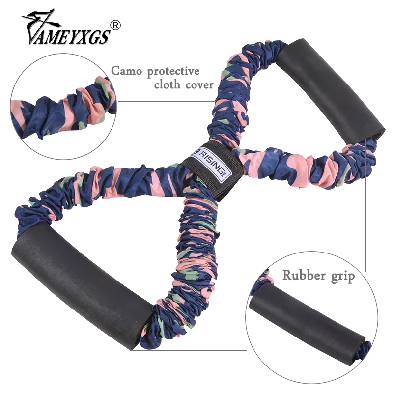 

20-40lbs Archery Rally Training Device 8-shaped and O-shaped Adjustable Yoga Fitness Elastic Band Arm Strength Training Rope