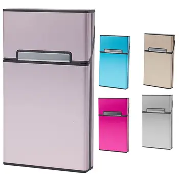 

New Ultra Thin Fashion Pipes Creative Personality Cigaret Case Slim Metal Cigarette Box Gift Box Women Cigarette Holder