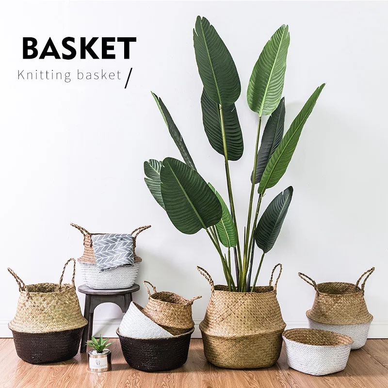Seagrass складные корзины ручной работы для хранения корзина декоративные
