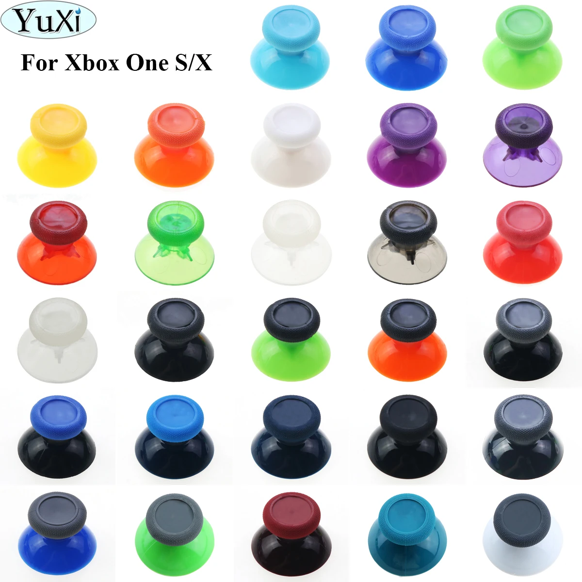 YuXi 1pcs 3D Analog Joystick Stick For Xbox One X S Controller Analogue Thumbsticks Caps