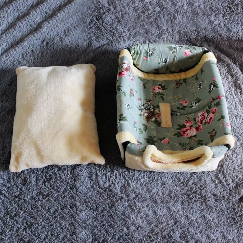 Домик-кровать для кошки, пещера, саморазогревающаяся кошка Cubby, закрытая для кошек, котят, маленьких собак