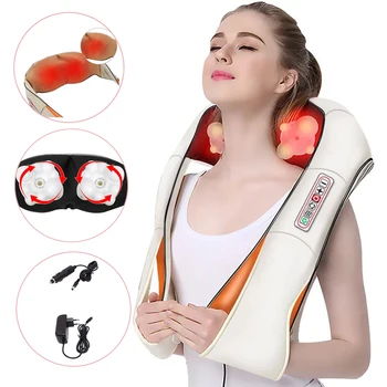 

U Shape Electrical Shiatsu Back Shoulder Body Neck Massager Infrared Heated Kneading Car Home Massager Multifunctional Shawl