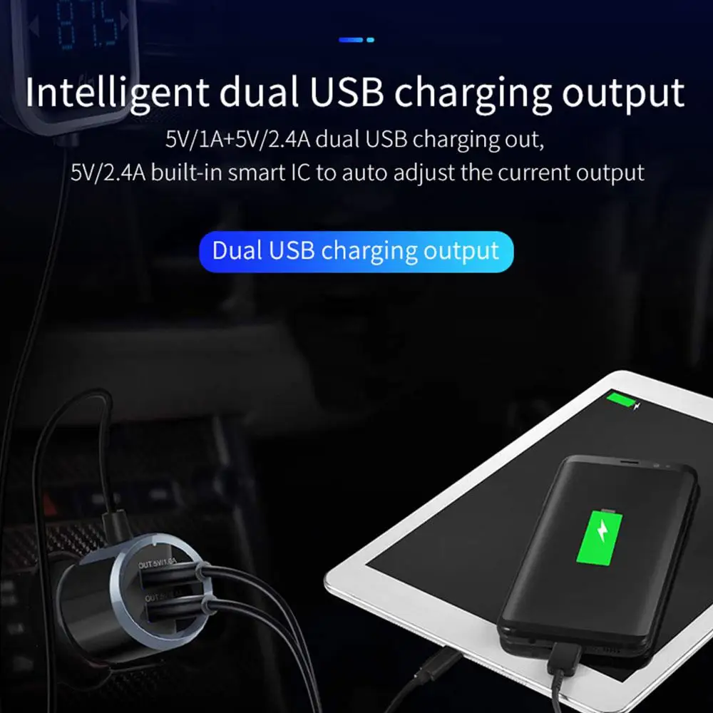 BC39 12-24 в автомобильный fm-передатчик, беспроводной bluetooth-передатчик, умный Авто mp3-плеер, Hands-Free, сенсорная кнопка, аудио, универсальный