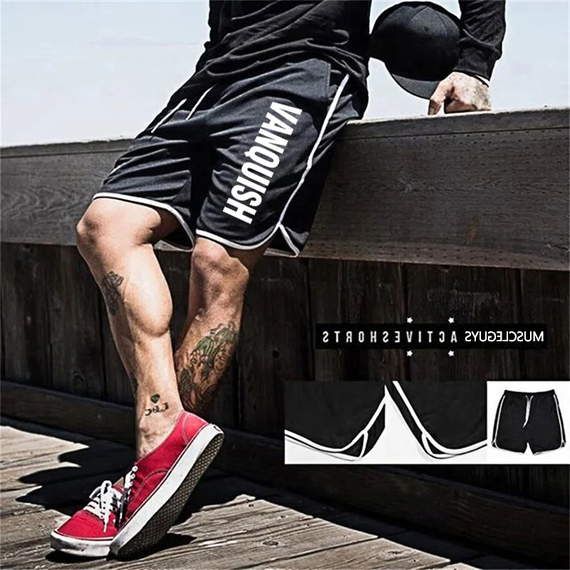 Brand Workout Gym Men Fashion Breathable Fitness Mens Bodybuilding Mesh Male Casual Shorts Comfortable Plus Size Sports 