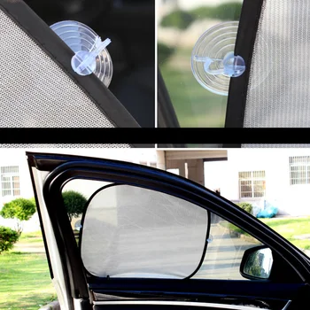 

Windshield Window Mesh Cover Rear Visor Block Net Silver W/ 10*Suctions