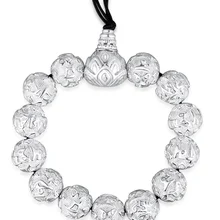 Cigovo Бисероплетение, серебряное Бисероплетение вручную, Будда, мужской властный, 990 чистое серебро, шесть символов, настоящие слова