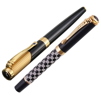 

Jinhao 2 Pcs Black Vintage Classic Style Medium Nib Metal Fountain Pen Gift-500 Series & 9009 Series