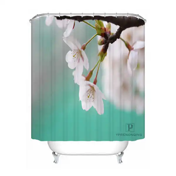 Shower Curtain Пользовательские Водонепроницаемый душ Шторы природа красивая Роза пейзажа@ 01 печатные Ванная комната Декор различные размеры#180324-01-08 - Цвет: Shower Curtain