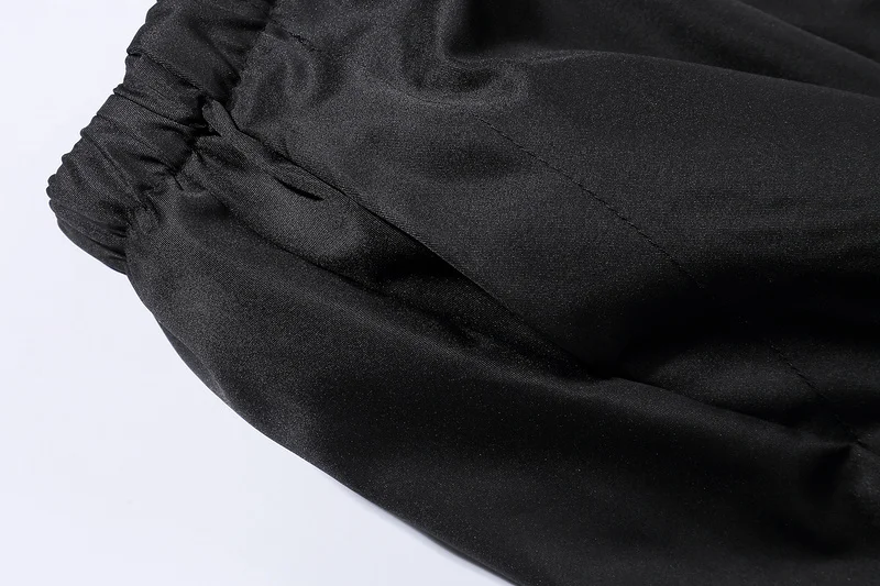 Men Streetwear Hip Hop Black Cargo Pants Pockets Harajuku Harem Pants Swag Ribbon Joggers Pants HipHop Sweatpants Trousers