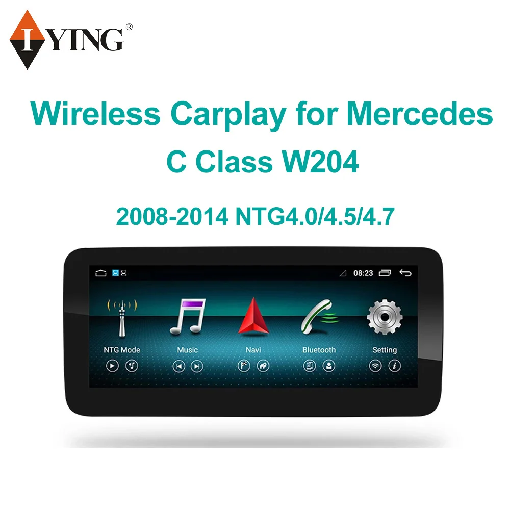 IYING Android 10 экран WIFI Carplay для Mercedes C Class W204 2008 2014 NTG4.0/4 5/4 7 беспроводной Авто Радио