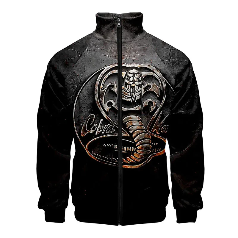 Cobra Kai костюм 3d Стенд воротник Толстовка Мода хип хоп мужские и женские толстовки на молнии куртки длинный рукав Homme 3D толстовки Топы
