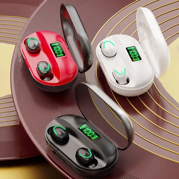 

Wireless Earbuds Bluetooth Earphones HIFI Stereo Fingerprint Touch LED Display HD Microphone Call In-ear Wireless Headphones