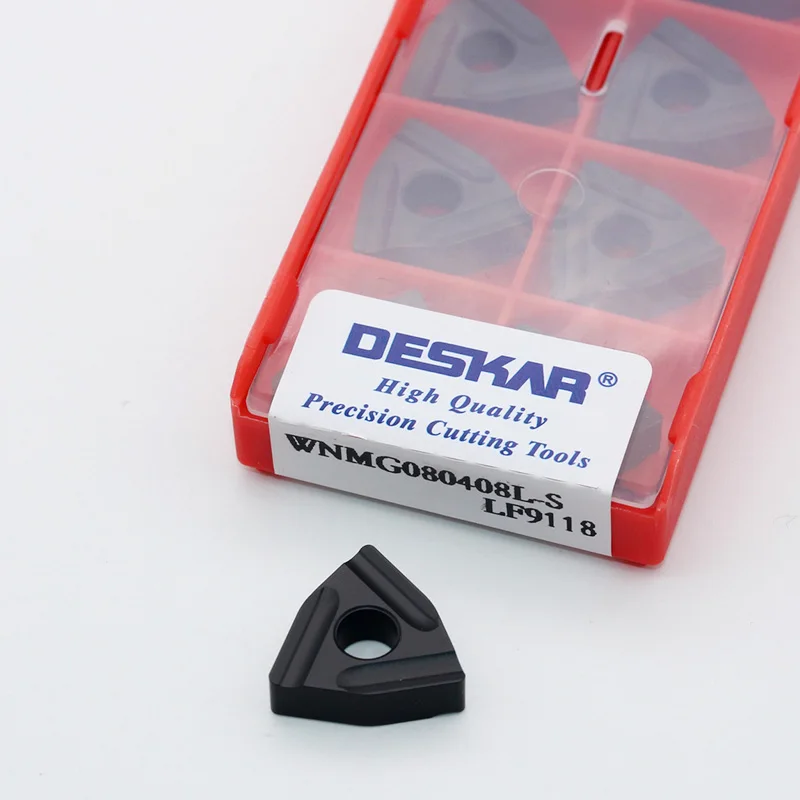 WNMG080404 TM LF9118 WNMG080408R твердосплавный токарный вкладыш DESKAR Жесткий сплав токарный станок инструмент резак для стали