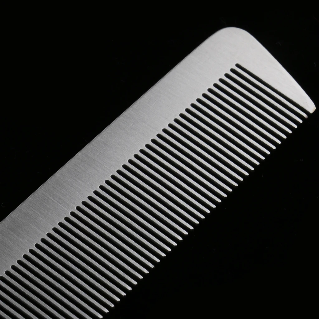 Pro Salon Black Hair Styling Hairdressing Cutting Steel Barbers Brush Comb Antistatic Salon Heat-Resistant Taper Cutting Comb