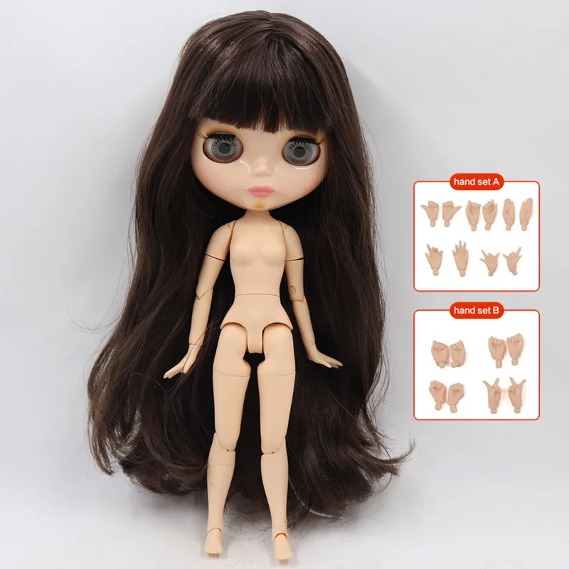 ICY Blyth кукла Обнаженная 1/6 шарнир тело 30 см игрушки BJD натуральный блестящий лицо с дополнительными руками AB DIY модные куклы подарок для девочки - Цвет: doll hand AB