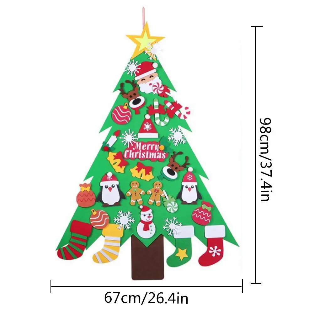6 Children Felt Christmas Tree DIY Toys with 45pcs Ornament Christmas Decoration ForHome New Years Gifts Xmas Party Decor For Home - Цвет: 6