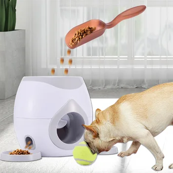 

1pcs Pet Dog Toys Set Interactive Fetch Ball Tennis Launcher Dog Pet Toys Food Reward Machine with Feeding Spoon