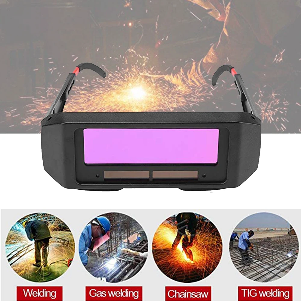 

Black Welding Goggle Solar Auto Darkening Welding Eyes Glasses Welding Protective Gear Anti-glare Protective Goggles for TIG