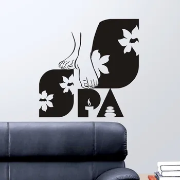 

Spa Massage Wall Decal Beauty Salon Sticker Posters Vinyl Wall Decals Decor Mural Spa Massage Glass Window Sticker