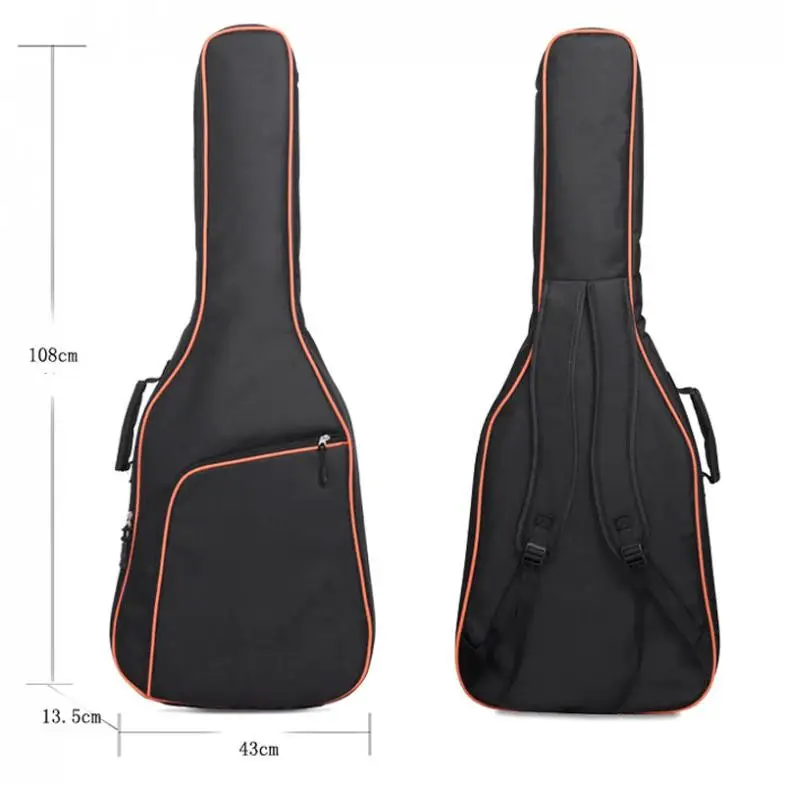 40/41 дюймов Оксфорд ткань чехол для гитары Красочные края Gig Bag двойные ремни Мягкий 10 мм хлопок мягкий водонепроницаемый рюкзаки