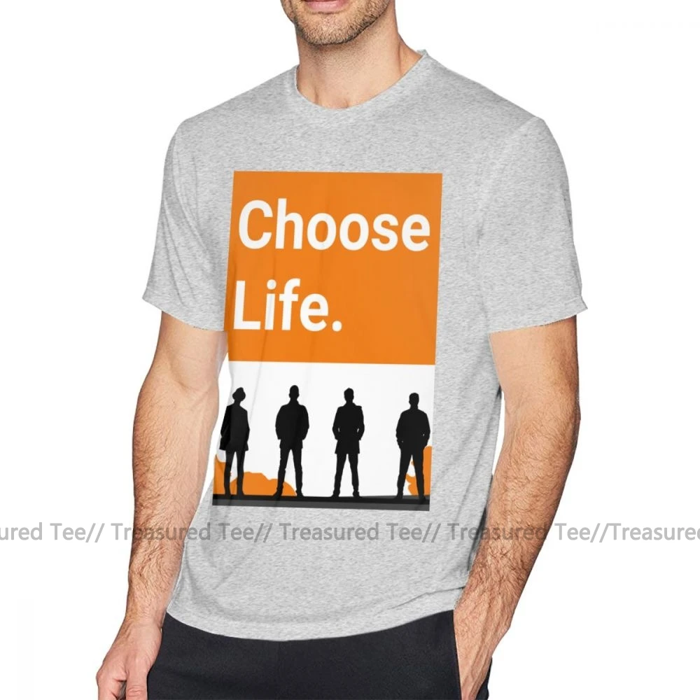 Тренировочная футболка Chose Life футболка уличная Мужская футболка с коротким рукавом графическая негабаритная 100 хлопковая Милая футболка - Цвет: Gray