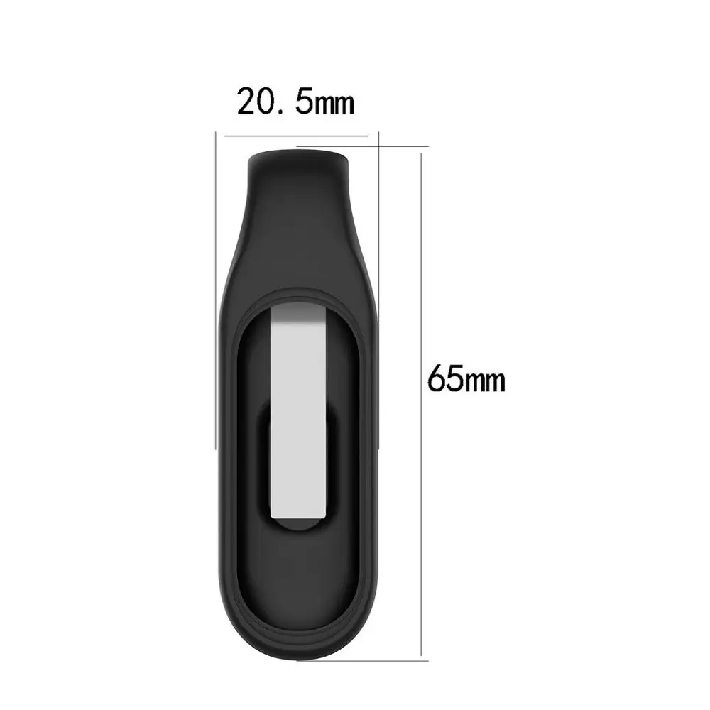 Силиконовый ремешок на запястье с застежкой зажим для Mi Band 4 3 Xiaomi браслет