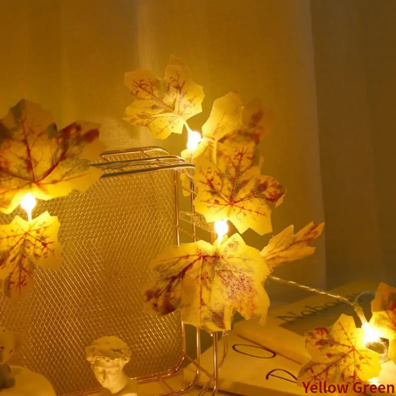Diwali светильник, гирлянда, светодиодный светильник для патио, с кленовыми листьями, для спальни, цепь лампы, для праздничного салона, вечерние украшения, для лестницы, осень