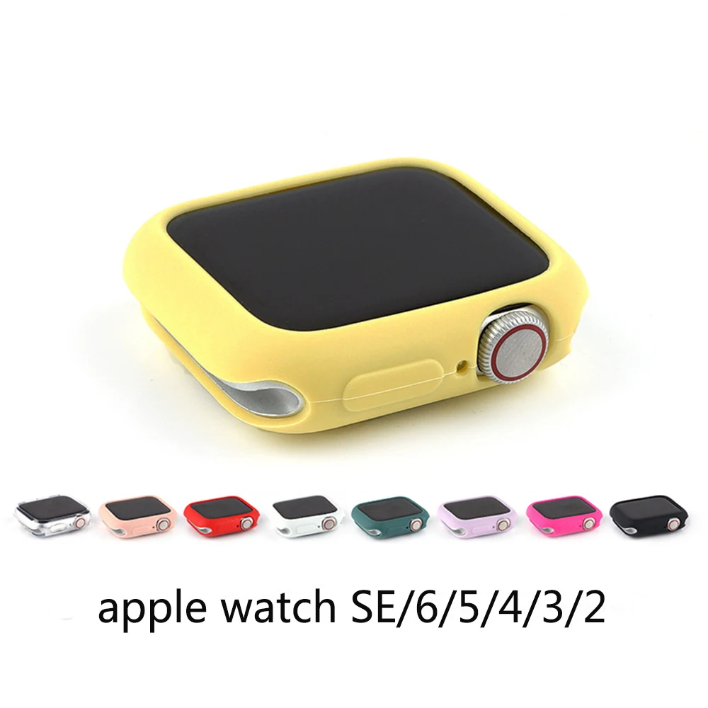 Мягкий силиконовый чехол для Apple Watch 3 2 1 42 мм 38 цветной Чехол полная защитная