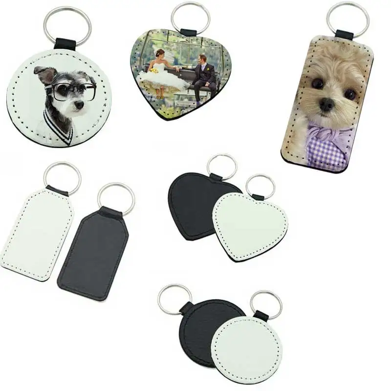 Free Shipping 50pcs/lot Blank Sublimation Leather Pendant Tags Key Chains DIY Printing Sublimation Ink Transfer paper pla abs tpu 3D Printing Materials