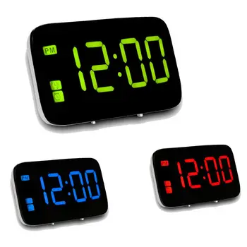 

Fashion Creative Home Occasion Digital LED Alarm Clock Big Screen Snooze Powered Voice Control