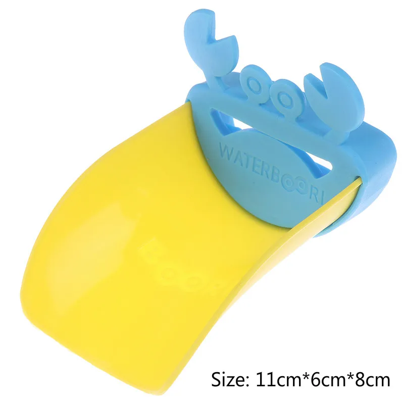Blue Yellow Детская ручка для раковины, удлиняющий кран для малыша, удлиняющий кран для раковины с милыми животными, дизайнерские Детские ванны для мытья рук, ванной комнаты - Цвет: Blue Yellow