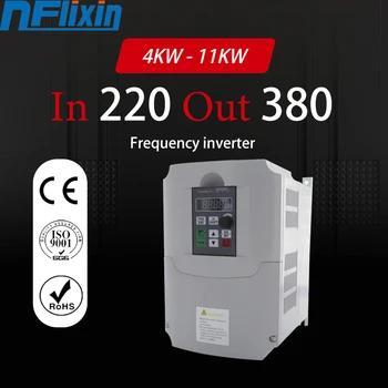 

7.5KW/11KW 220V Single Phase input and 380v 3Phase Output Frequency Converter Drive / Frequency Inverter / VFD New