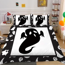 Halloween Duvet Cover Set Twin Full Queen King Size Bed Linen 2-3pcs Bedding Set No Sheet XF1035-246