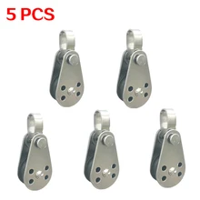 5 PCS Marine Boat Pulley Blocks Rope Stainless Steel 316 Kayak Canoe Anchor Trolley Kit Nylon Pad Eyes Boat Kayak Accessories