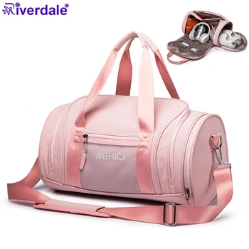 

Nylon Women Travel Bag Organizer Wet And Dry Duffel Bag With Shoes New Women's Sports Bags For Fitness Large Ladies Hand Luggage