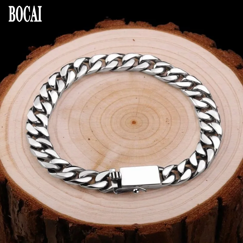 Тайский серебряный браслет настоящий S925 Серебряный браслет для мужчин Панк кнут цепь боковая часть тела мужской браслет