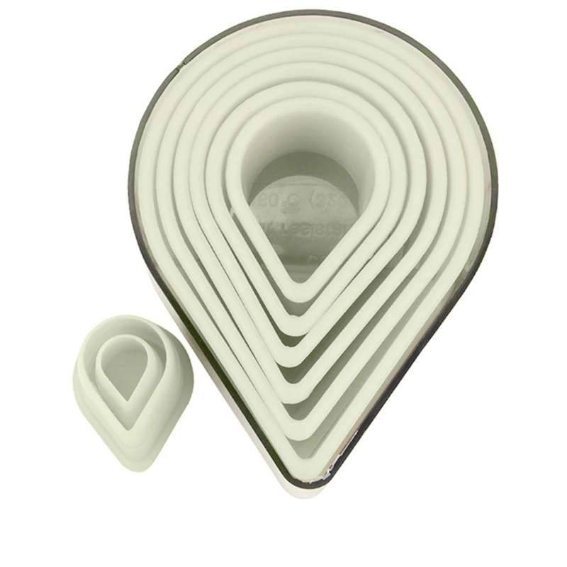 Free Shipping Nylon 8pcs Water Drop Shaped Plain Cookie Cutters Set HB0945cutter setnylon