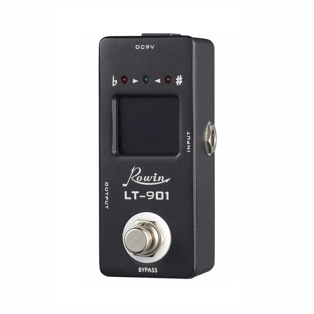 Тюнер для гитары Rowin Lt 901 педаль тюнера мини хроматический ЖК Дисплей True Bypass