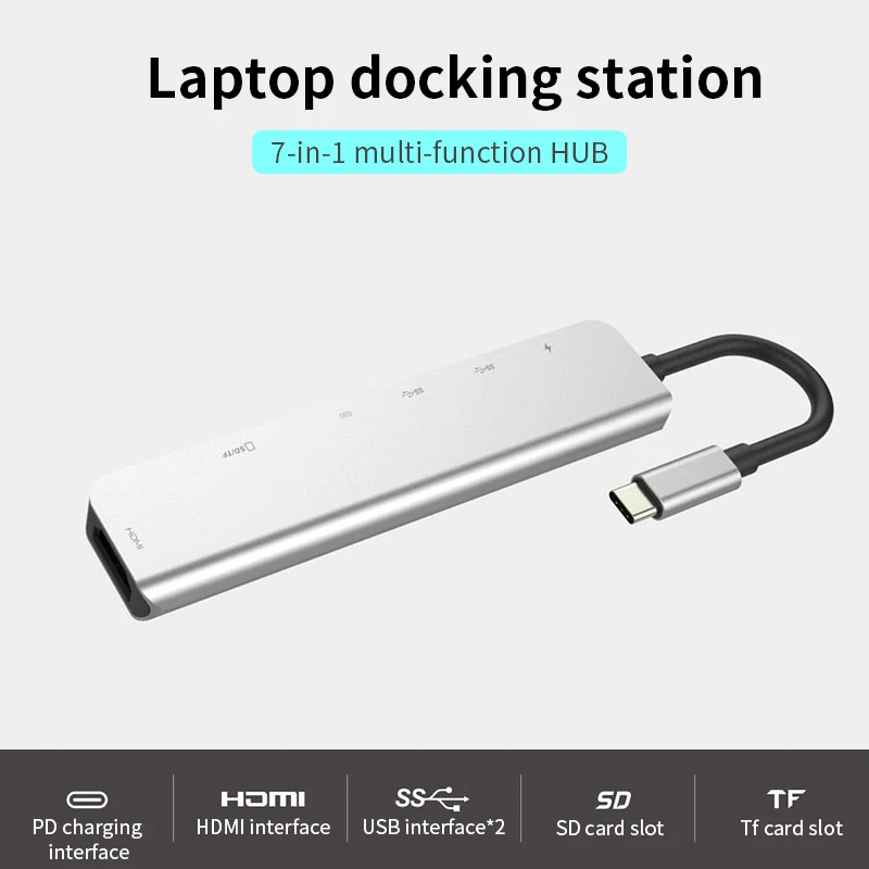 USB3.0 док-станция Тип C к HDMI концентратор адаптер для SD TF карт ридер ноутбук MacBook смартфон расширение USB-C конвертер HDMI