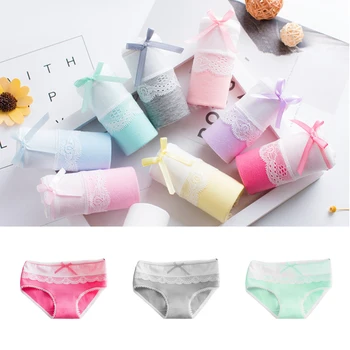 

Candy-Colored Panties Lace Bow Panties Women Cotton UnderwearCotton Panties For Women Sweet And Lovely Soft Fitting