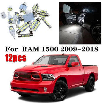 

12x For RAM 1500 2009-18 Interior Light 5050-SMD LED Bulb Kit White Super Bright Reduce Power Consumption