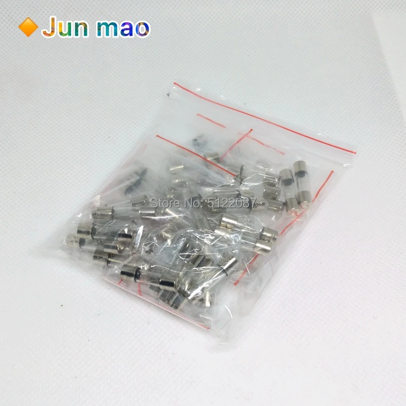 50PCS/LOT 10 Kinds 5x20mm Fast Glass Fuse Kit 0.2A 0.5A 1A 2A 3A 5A 6A 8A 10A 15A /250V 5*20 Insurance Tube Package