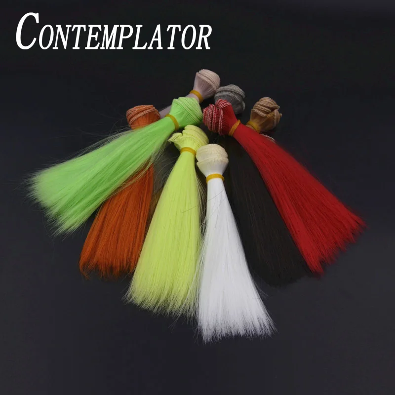 Contemplator 10 Colori Facoltativi Dritto E Sottile Fibra Di Filanti Salmone Fly Tying Materiali Sabiki Rig Esche Fiber Sintetiche