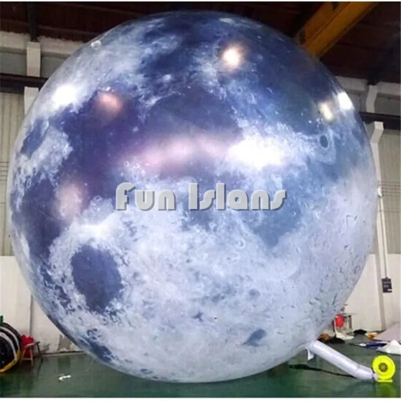 

Giant 3M Inflatable Moon Ball With LED Light for Advertising Inflatable Moon Globe