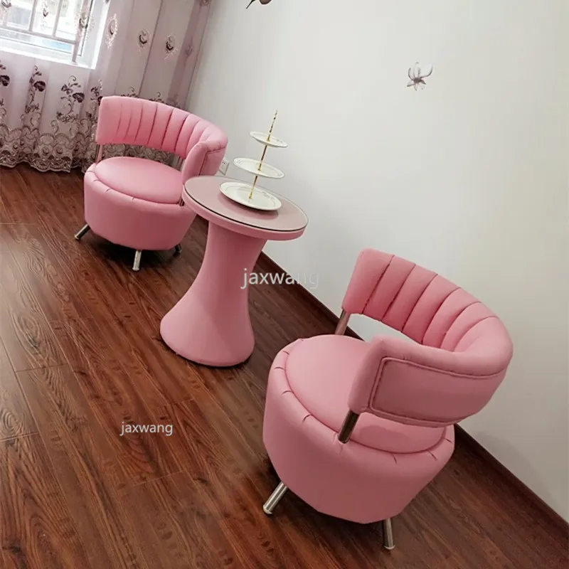New Nordic Single Sofa Chair Lounge Chair Discuss Chairs Living Room Coffee Table Fashion Side Table Makeup Set