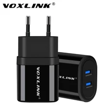 VOXLINK 5V 2.1A 21W Dual USB дорожное настенное зарядное устройство с 1 м/3 фута USB кабель для iPhone iPad samsung Galaxy htc Xiaomi LG huawei Nexus